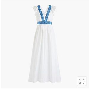 J.  Crew deep V ruffled beach dress